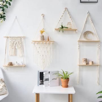 Macrame Wall Hanging Shelf For Home Decor